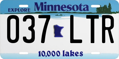 MN license plate 037LTR