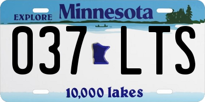 MN license plate 037LTS
