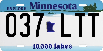 MN license plate 037LTT