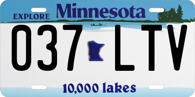 MN license plate 037LTV