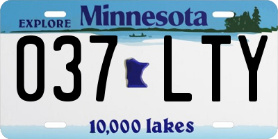 MN license plate 037LTY