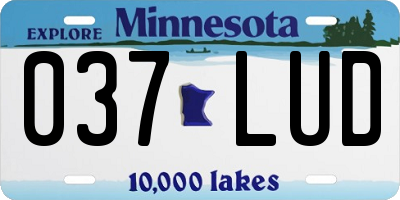 MN license plate 037LUD