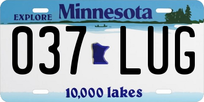 MN license plate 037LUG