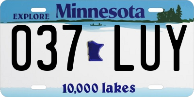 MN license plate 037LUY