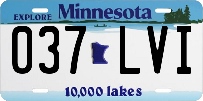 MN license plate 037LVI