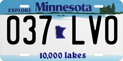 MN license plate 037LVO
