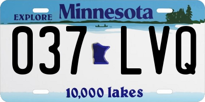 MN license plate 037LVQ