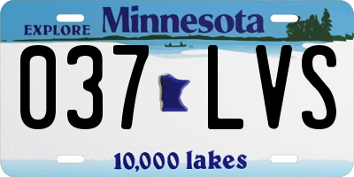 MN license plate 037LVS