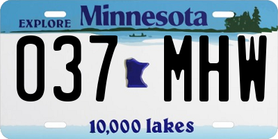 MN license plate 037MHW
