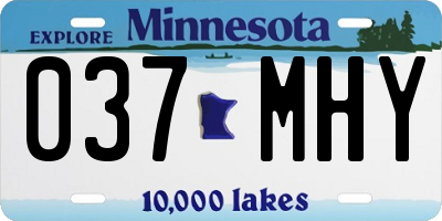MN license plate 037MHY