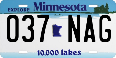 MN license plate 037NAG