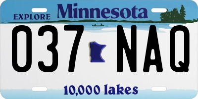MN license plate 037NAQ