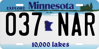 MN license plate 037NAR