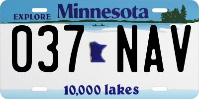 MN license plate 037NAV