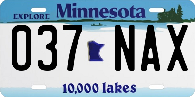 MN license plate 037NAX