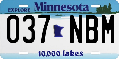 MN license plate 037NBM