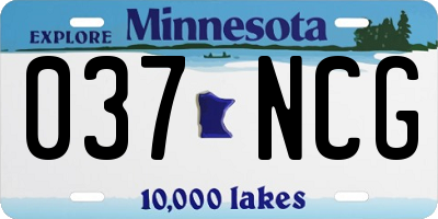 MN license plate 037NCG