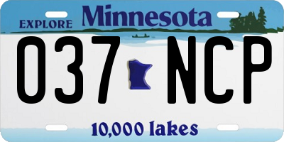 MN license plate 037NCP