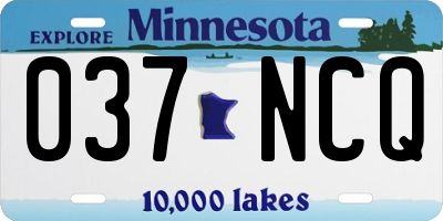 MN license plate 037NCQ