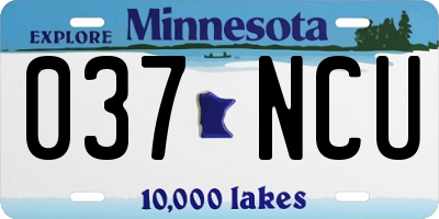 MN license plate 037NCU