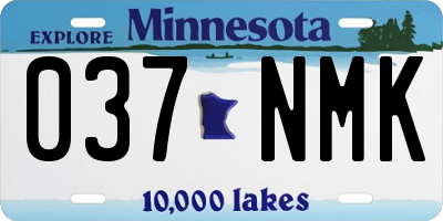 MN license plate 037NMK