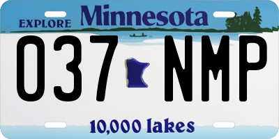 MN license plate 037NMP