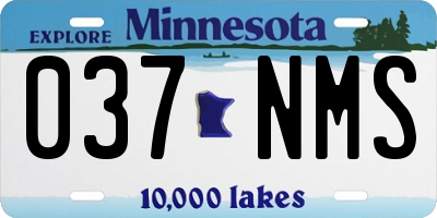 MN license plate 037NMS