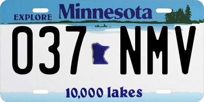 MN license plate 037NMV