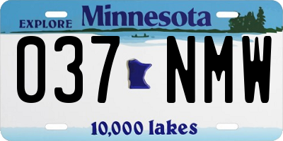 MN license plate 037NMW