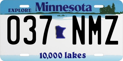 MN license plate 037NMZ