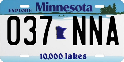 MN license plate 037NNA