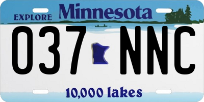 MN license plate 037NNC