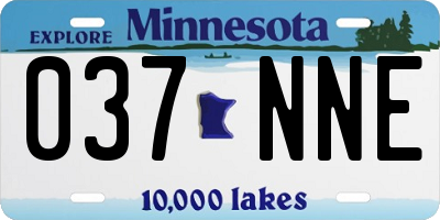 MN license plate 037NNE