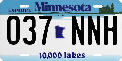 MN license plate 037NNH