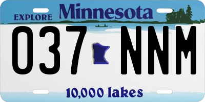MN license plate 037NNM
