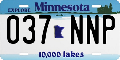 MN license plate 037NNP