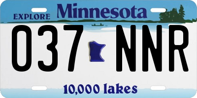 MN license plate 037NNR