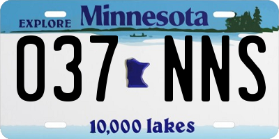 MN license plate 037NNS