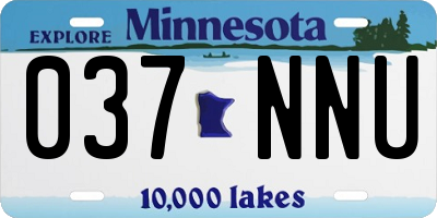 MN license plate 037NNU