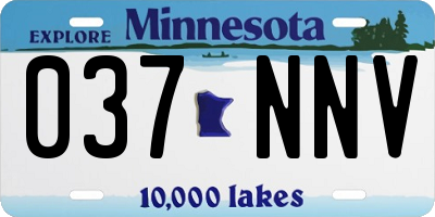 MN license plate 037NNV
