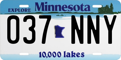 MN license plate 037NNY