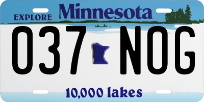 MN license plate 037NOG