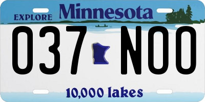 MN license plate 037NOO