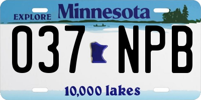 MN license plate 037NPB