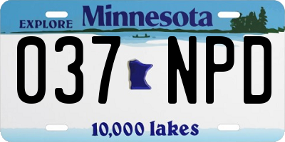 MN license plate 037NPD