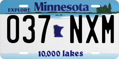 MN license plate 037NXM