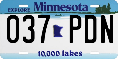 MN license plate 037PDN