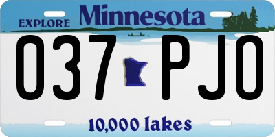 MN license plate 037PJO