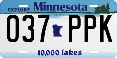 MN license plate 037PPK