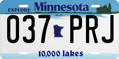 MN license plate 037PRJ
